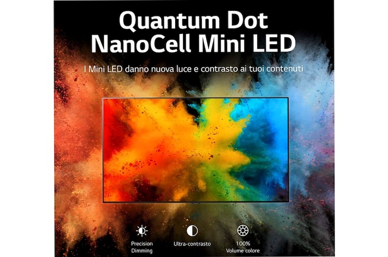 LG QNED MiniLed 65'' Serie QNED87 Nero 4K Mini-LED