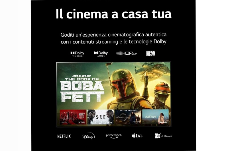 LG QNED MiniLed 65'' Serie QNED87 Nero 4K Mini-LED
