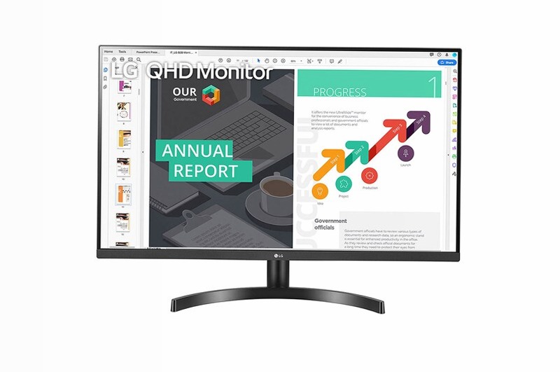 LG Quad HD Monitor 32'' Serie QN600P Beige IPS 2560 x 1440