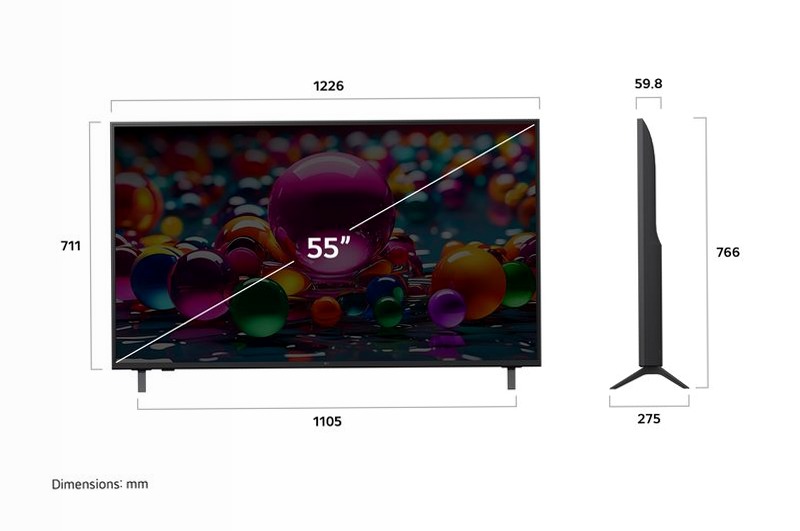 LG UA75006LA 55 pollici - Smart TV UHD AI Beige 55" HD