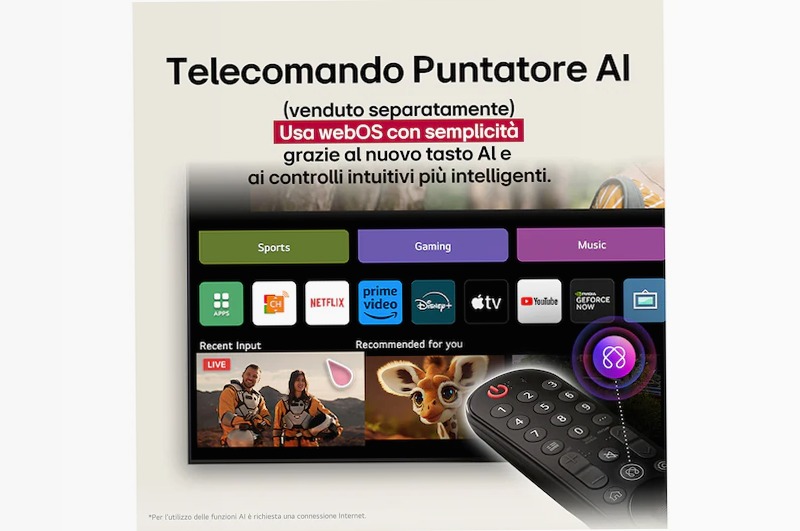 TV 65 pollici LG UHD AI UA73 4K Smart TV 2025 - 65UA73006LA | LG Italia 65" HD