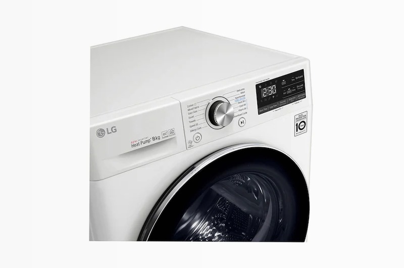 Asciugatrice 8kg Pompa di calore DUAL Inverter V9 A Bianco