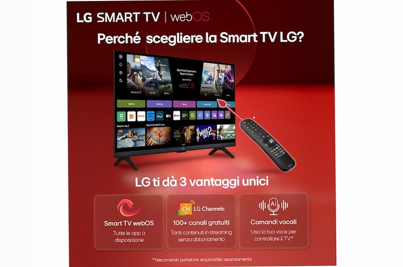 TV HD Ready 24" Smart LG webOS 22 - Bianco 23.6" LED