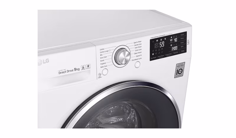 LG Lavatrice TurboWash™ 9 Kg Oblò Cromato 1400rpm 9kg Acciaio