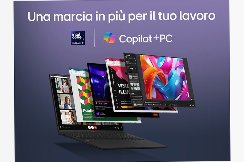 Notebook gram 17" Copilot+ PC | Windows 11 Home | Ultra 7, 16GB RAM, 512GB SSD, Nero | LG Italia 16 512GB SSD