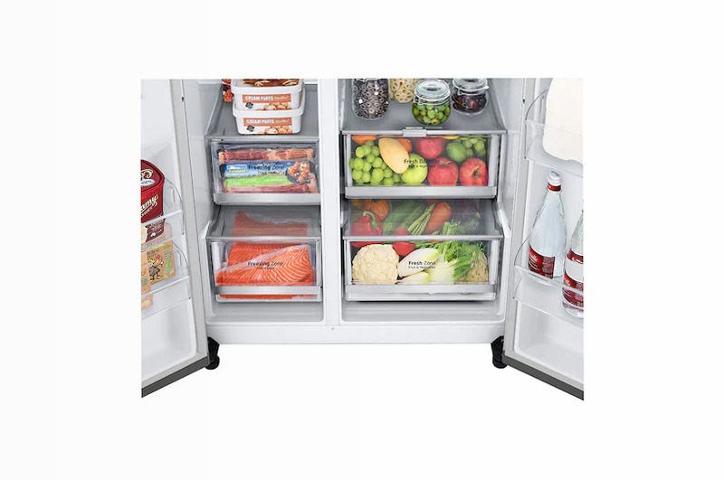 Frigorifero Side-by-Side LG GSLV90PZAE Inox E Side by Side 635lt