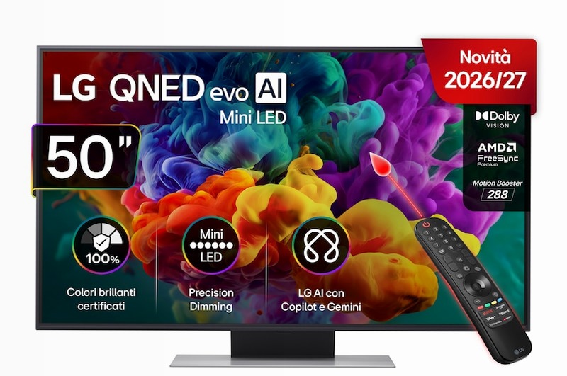 TV 50 pollici LG QNED evo AI Mini LED QNED86B 4K Smart TV 2026 - 50QNED86B6B | LG Italia 50" HD Mini-LED