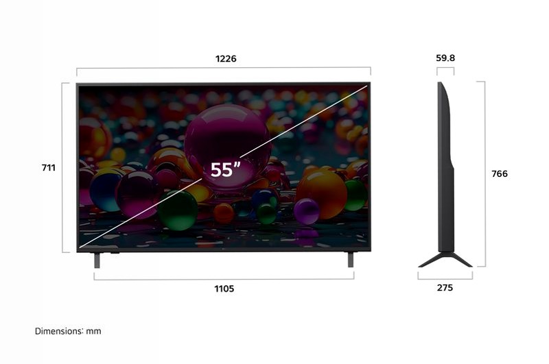 TV 55 pollici LG UHD AI UA75 4K Smart TV 2025 - 55UA75006LA | LG Italia 55" HD