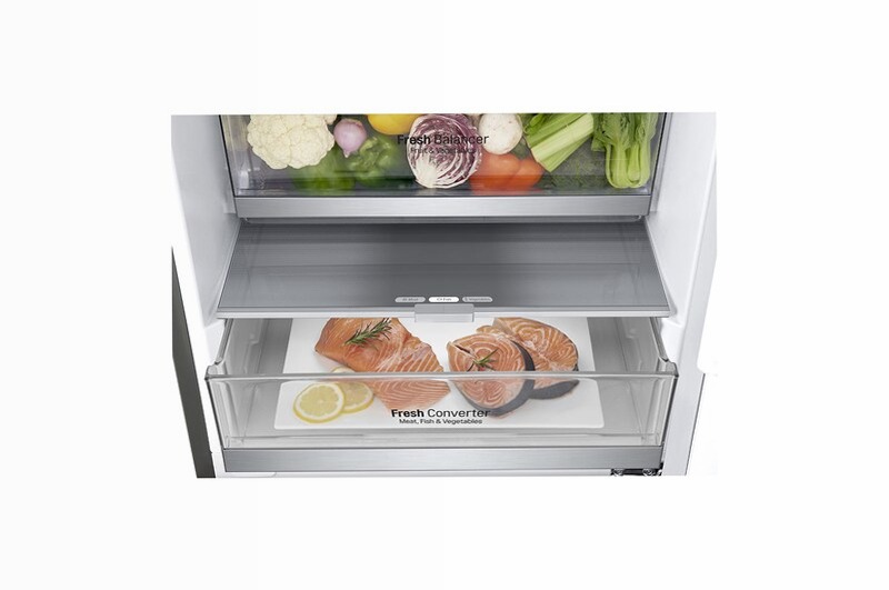 LG Frigorifero Combinato D Inox Premium 341lt