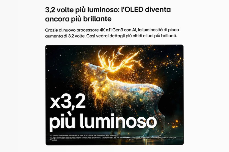 tv 77 pollici LG OLED evo AI C6 4K Smart TV 2026 - OLED77C66LB.API | LG Italia 77" HD
