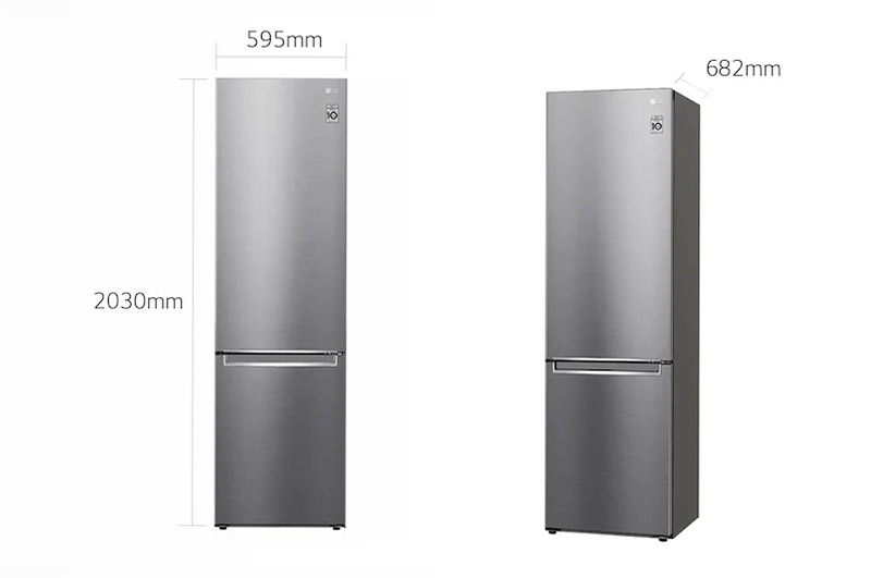 Frigorifero Combinato LG GBB62PZGGN Inox D 384lt