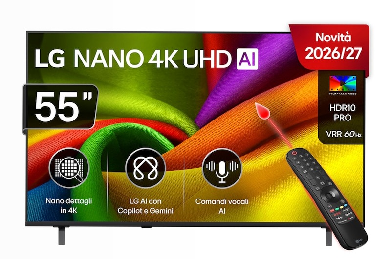 TV 55 pollici LG NANO 4K UHD AI NU90 4K Smart TV 2026 | 55NU900B6LA | LG Italia