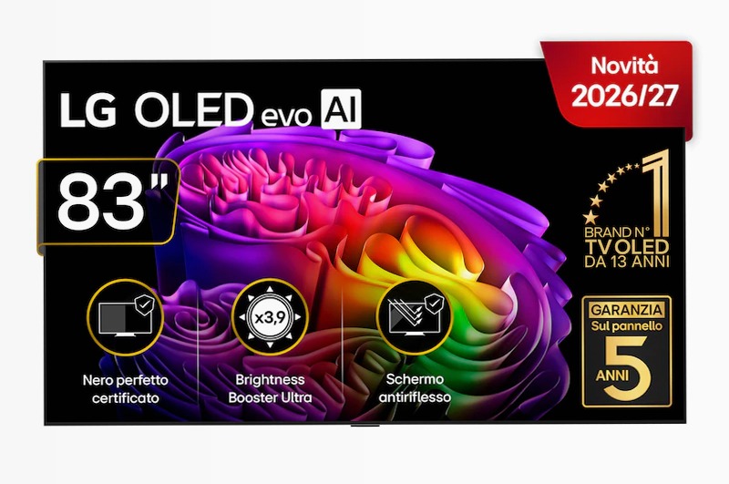 tv 83 pollici LG OLED evo AI G6 4K Smart TV 2026 - OLED83G64LW.API | LG Italia 83" HD