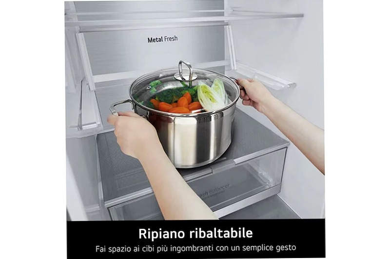 Frigorifero LG GBV7280BEV Classe B Nero Combinato 387lt