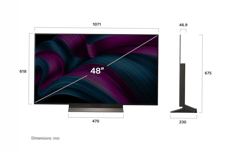 TV OLED LG C5 48 pollici - Immersione Visiva e Audio HD