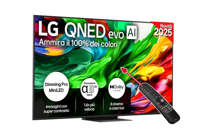TV 65 pollici LG QNED evo AI QNED86 MiniLED 4K Smart TV 2025 - 65QNED86A6A | LG Italia 65" HD Mini-LED