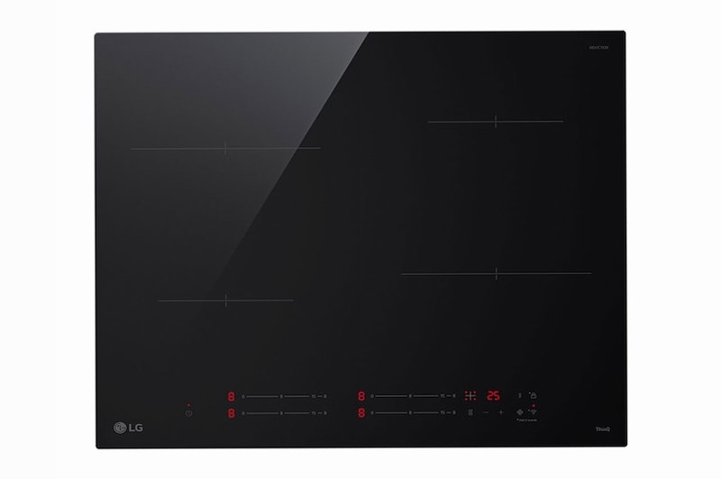 Piano cottura induzione 60cm | Potenza 2,5 ~ 7,4kW | 4 zone, Controlli indipendenti, Wi-Fi | Nero | LG Italia