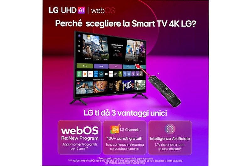 LG UA74006LB - Smart TV 50 pollici Beige 50" 4K