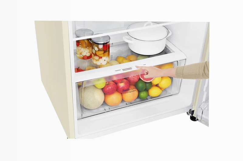 Frigorifero doppia porta | Classe E, 438L | Wi-Fi, Door&Linear Cooling, Gestione umidità, Maniglie esterne, No frost | Sabbia E 438lt