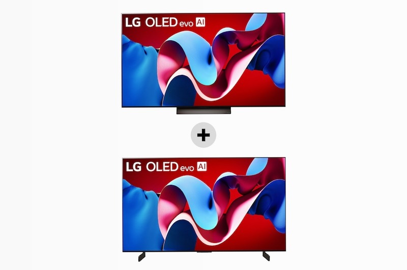 TV 77 pollici LG OLED evo AI + TV 42 pollici LG OLED evo AI HD
