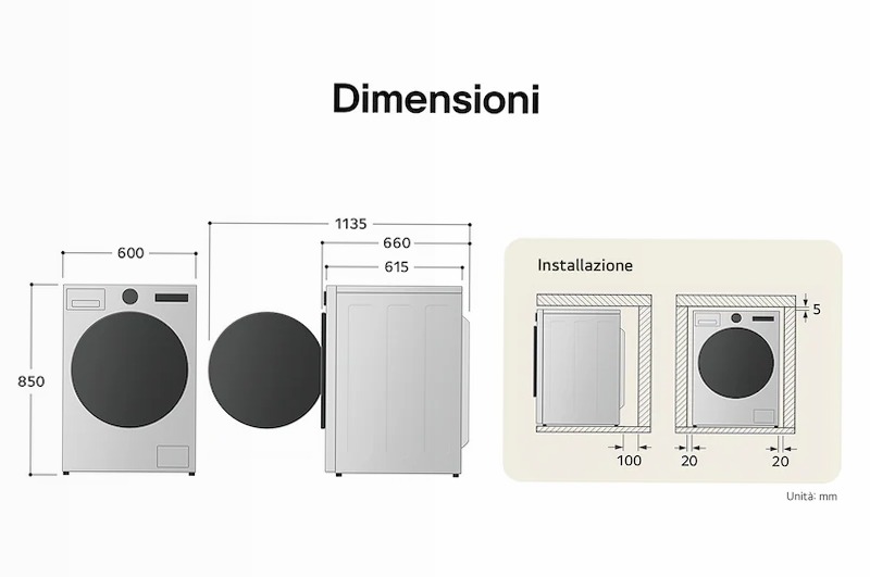 Lavasciuga AI DD™ Smart 13/7kg - 1400 giri
