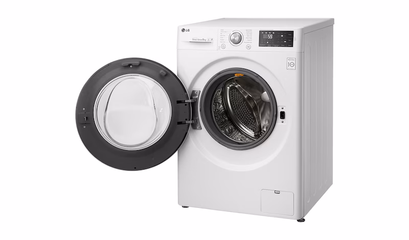 LG Lavatrice TurboWash™ 8 Kg Oblò Silver - FH2U2TDN1 1200rpm 8kg Argento