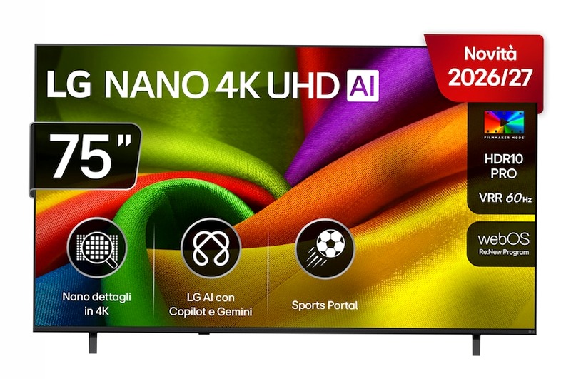 TV 75 pollici LG NANO 4K UHD AI NU85 4K Smart TV 2026 - | 75NU850B6LA.API | LG Italia