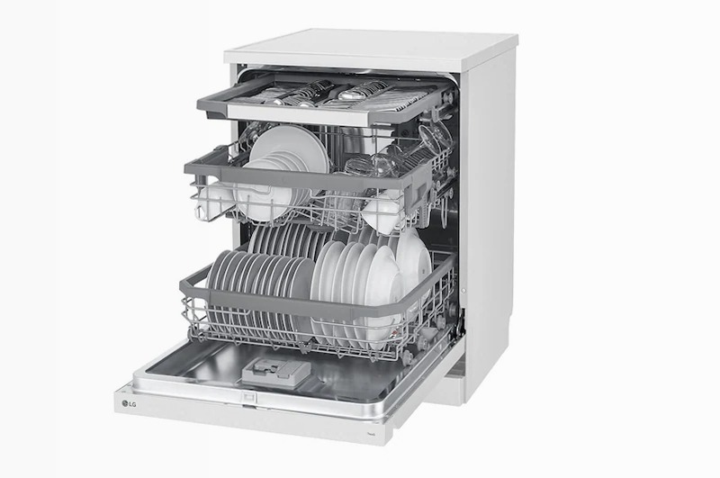LG QuadWash DF365FWS - Lavastoviglie Vapore Classe B