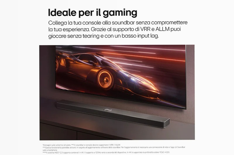Soundbar Home Cinema LG S95TR con altoparlanti posteriori e suono surround a 9.1.5 canali | LG Italia 810w