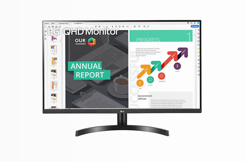 LG Quad HD Monitor 32" Beige IPS