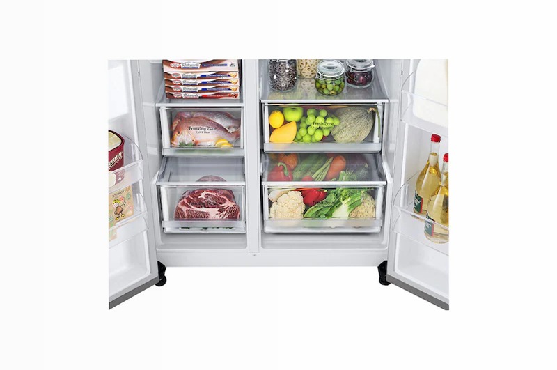 Frigorifero Side-by-Side LG GSBV70PZTM Side by Side 655lt