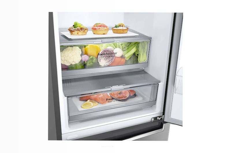 Frigorifero Combinato LG GBB71PZEFN Inox D