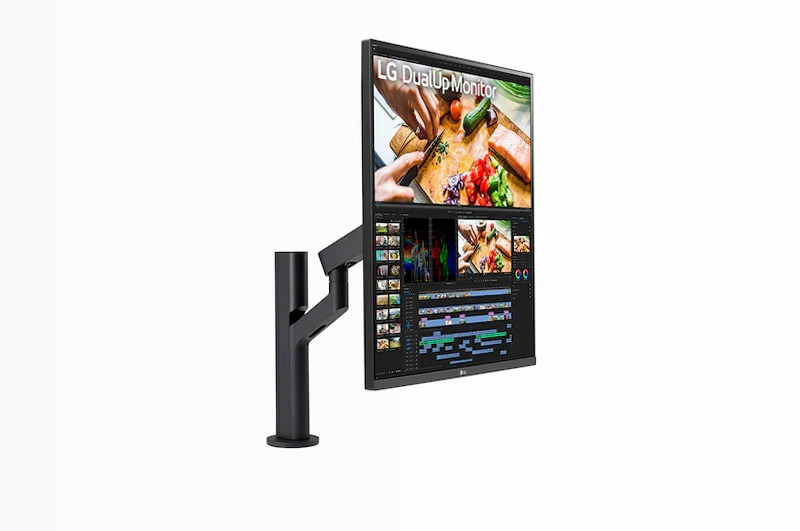 LG Monitor Quad HD 28'' Dual Up e stand Ergo 28MQ780-B Fucsia