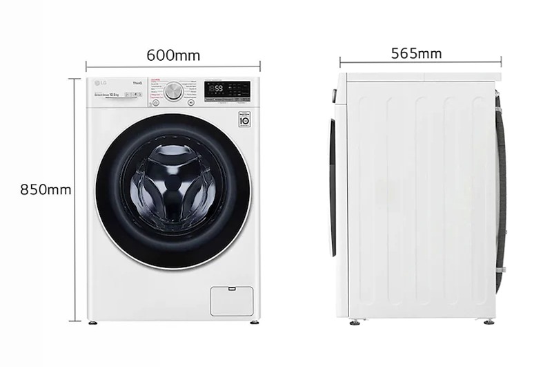 Lavatrice 10,5kg AI DD™ | Serie V5 Classe B | 1400 giri, TurboWash, Lavaggio a vapore, Wi-Fi | White 1400rpm Bianco