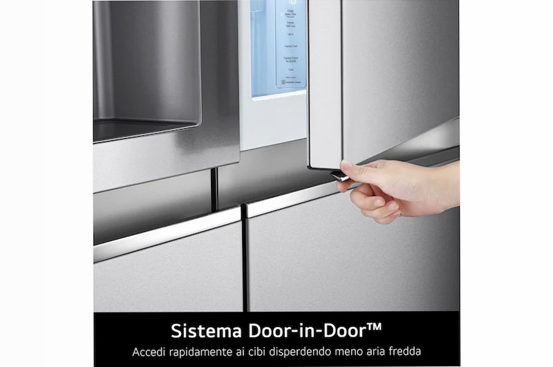 Frigorifero Side-by-Side Door-in-Door LG GSJV91PZAE E Side by Side 635lt