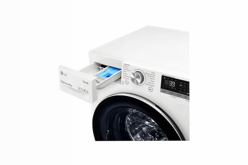 Lavatrice 8kg AI DD™ LG V7 - Classe A/A/A 1400rpm Bianco