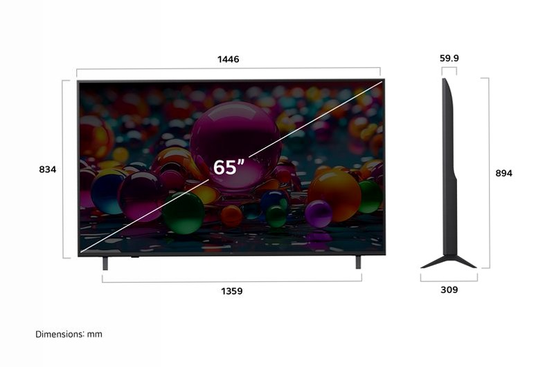 TV 65 pollici LG UHD AI UA75 4K Smart TV 2025 - 65UA75006LA | LG Italia 65" HD