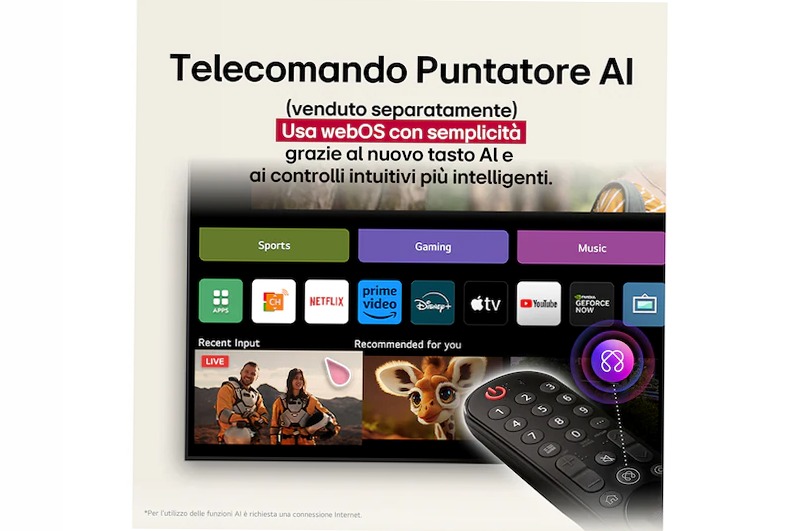 LG UA73006LA 43 pollici UHD AI Smart TV Beige 43" 4K