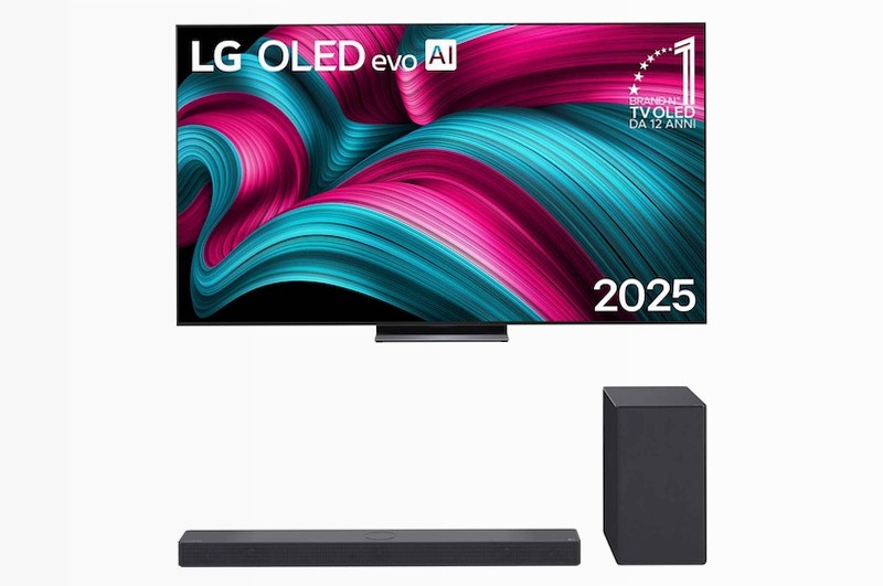 Offerta Kit Esclusivo: TV 83 pollici LG OLED evo AI C5 4K + Soundbar SC9S | 3.1.3 canali, 400W | LG Italia 83" HD