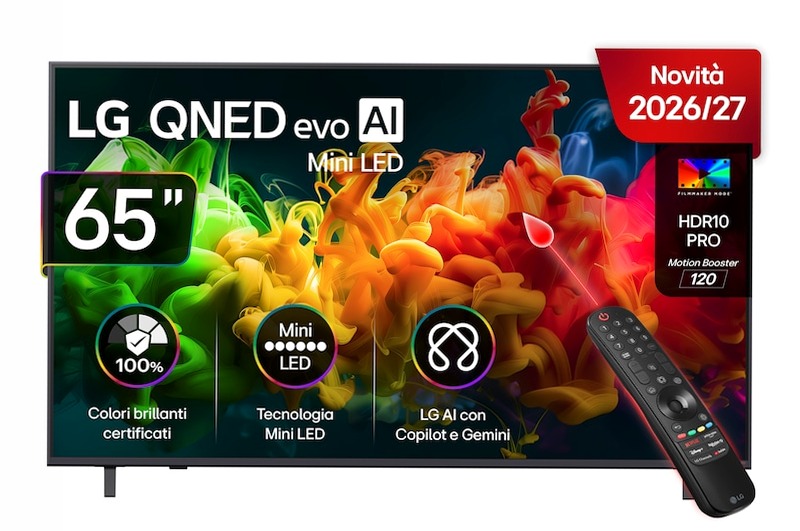 TV 65 pollici LG QNED evo AI MiniLED QNED80B 4K Smart TV 2026 - 65QNED80B6B | LG Italia 65" Mini-LED