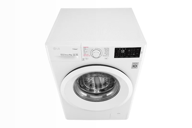 LG Lavatrice 9kg con Lavaggio a Vapore 1400rpm Bianco