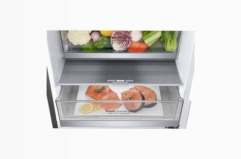 Frigorifero Combinato GBB72PZVCN LG Inox C 384lt