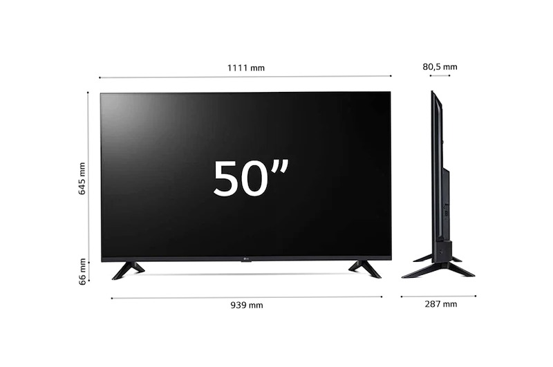 TV UHD | Serie UR73 50'' | 4K, α5 Gen6, HDR10, 20W, 3 HDMI, Game Optimizer, Wi-Fi 5, Smart TV WebOS 23 - 50UR73006LA | LG Italia HD
