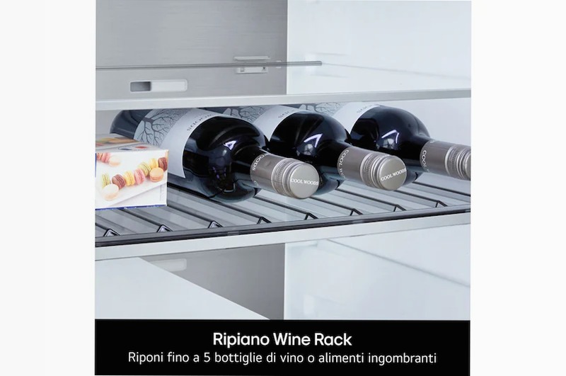 Frigorifero combinato Fit & Max 60 cm | Classe A, 375 L | AI Inverter, Wi-Fi, Door Cooling, Total No Frost | Prime Silver | LG Italia Argento