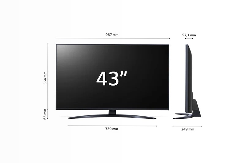 TV UHD Serie UR81 43” + Soundbar SQC1 160W 2.1 canali - 43UR81006LJ.SQC1 | LG Italia HD Crystal UHD