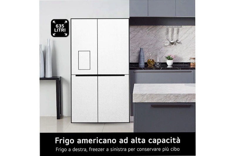 LG GSGV80PYLD Frigo InstaView Side-by-Side 635L Argento D Side by Side 635lt