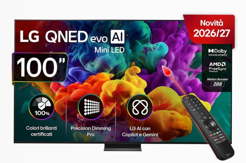 TV 100 pollici LG QNED evo AI MiniLED QNED87B 4K Smart TV 2026 - 100QNED87B6 | LG Italia 100" HD Mini-LED