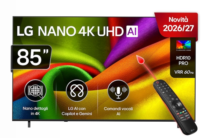 TV 85 pollici LG NANO 4K UHD AI NU90 4K Smart TV 2026 - | 85NU900B6LA | LG Italia