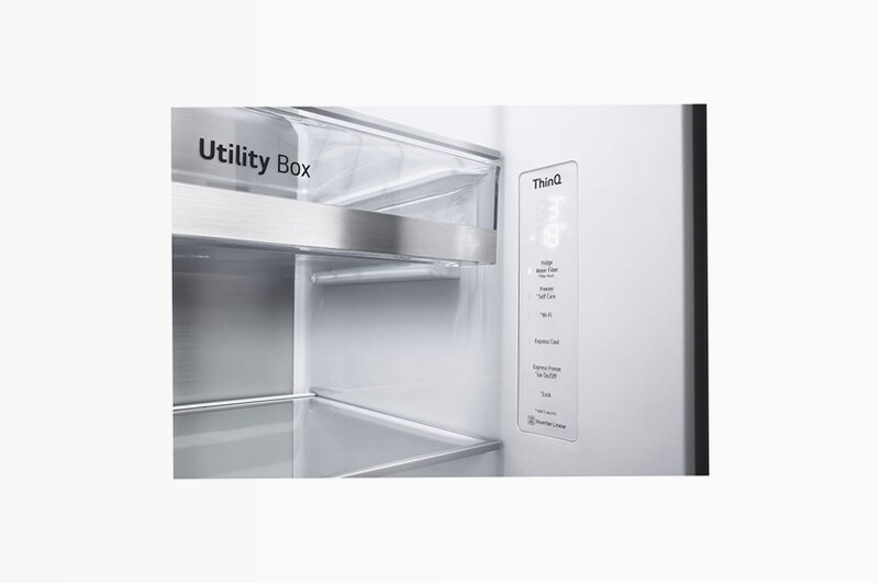 Frigorifero Side-by-Side Door-in-Door | Classe E, 635L | Wi-Fi, Dispenser con allaccio, UVnano, No frost | Inox E Side by Side 635lt