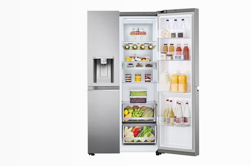 Frigorifero Side-by-Side Door-in-Door | Classe E, 635L | Wi-Fi, Dispenser con allaccio, UVnano, No frost | Inox E Side by Side 635lt